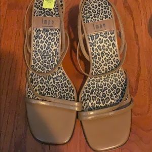 Camel sling back sandle